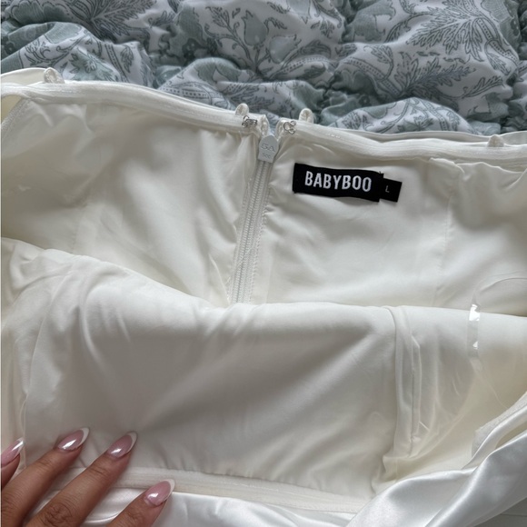 Babyboo White Off-Shoulder Dress - Picture 4 of 6